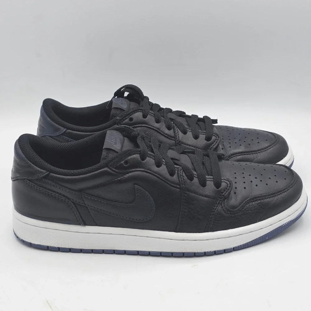 Nike Air Jordan 1 Low OG Mens 9.5 Black Mystic Navy CZ0790-041 Retro Basketball